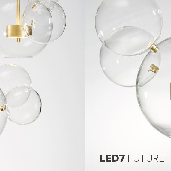 Giopato & Coombes - Bolle Circular Chandelier 14 Bubbles